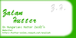 zalan hutter business card